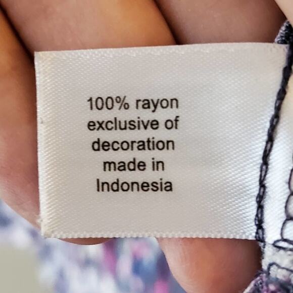 Lane Bryant floral long sleeve boho peasant ric rac shirt plus size 14/16 New!!! - Picture 6 of 6